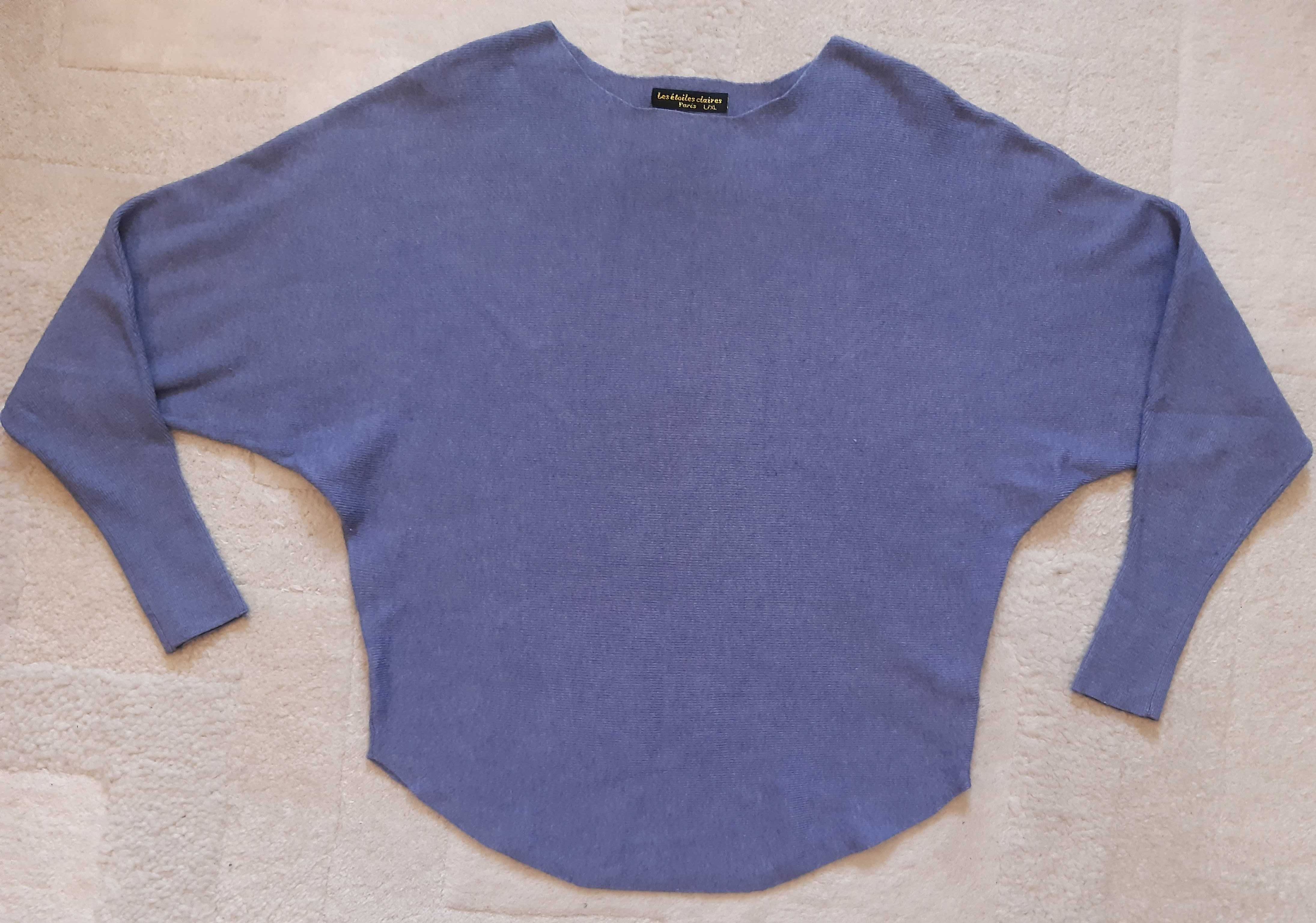 Francuski błękitny wełniany sweterek Les etoiles claires Paris