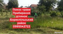 Покос трави газону бурʼяну прибирання ділянок Бориспіль Гора Проців
