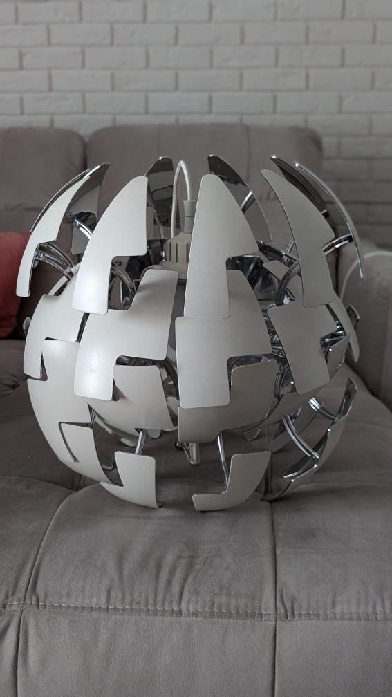 Żyrandol lampa wisząca IKEA PS 2014 biały/srebrny