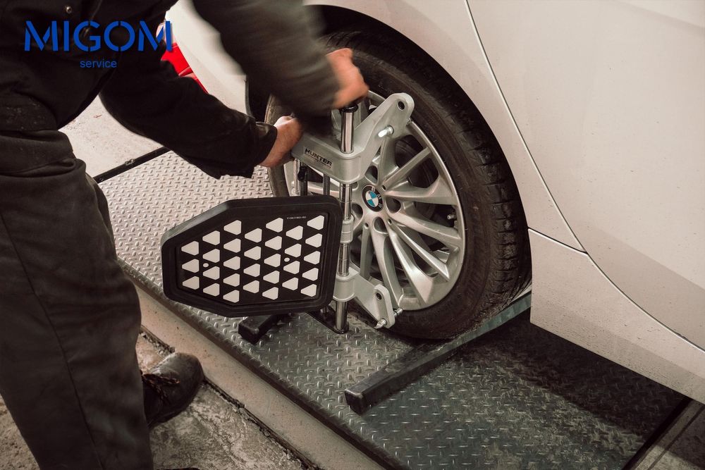 Развал схождение, Шиномонтаж