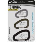 Набор из 3 карабинов Evolite Strong (черный/хаки/серый)
