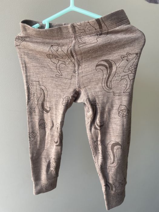 Legginsy getry lindex wiewiórki merino wełna