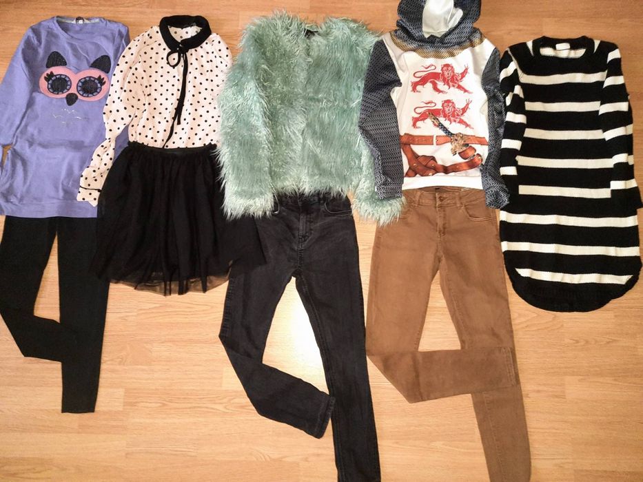 Пакет вещей на девочку 10-11-12лет шубка-меховушка Vila