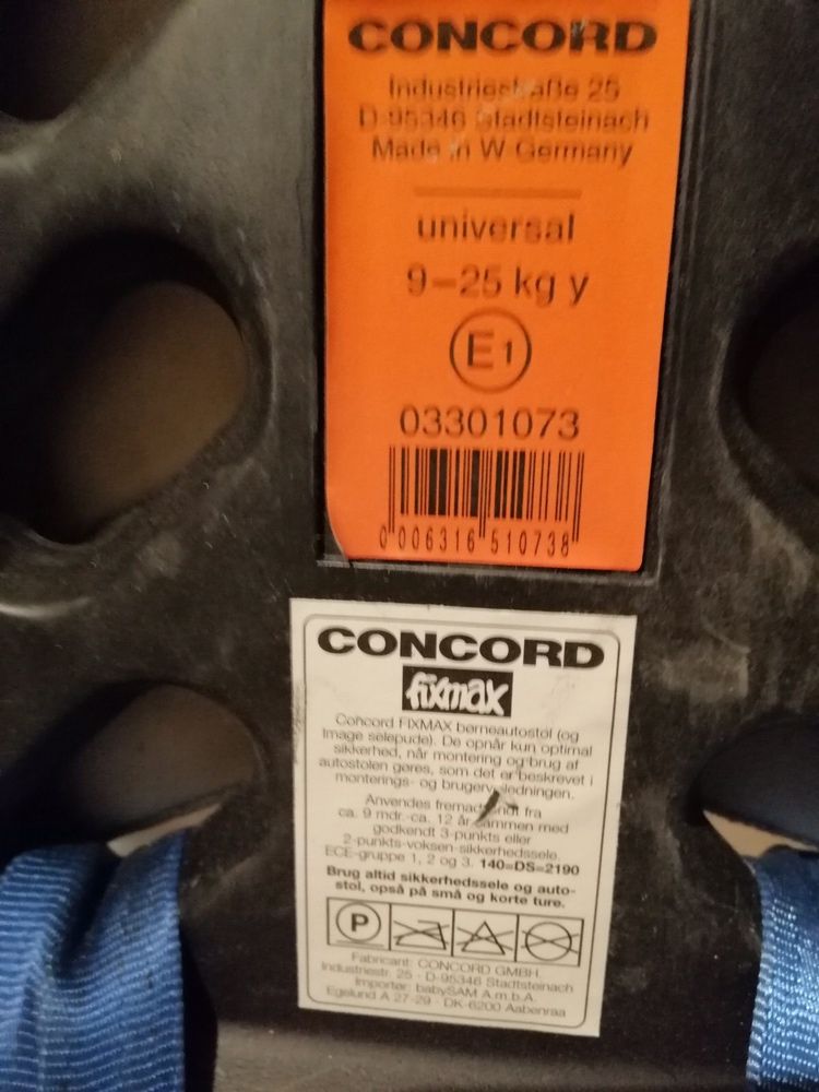 Детское автокресло Concord (9-25 кг)