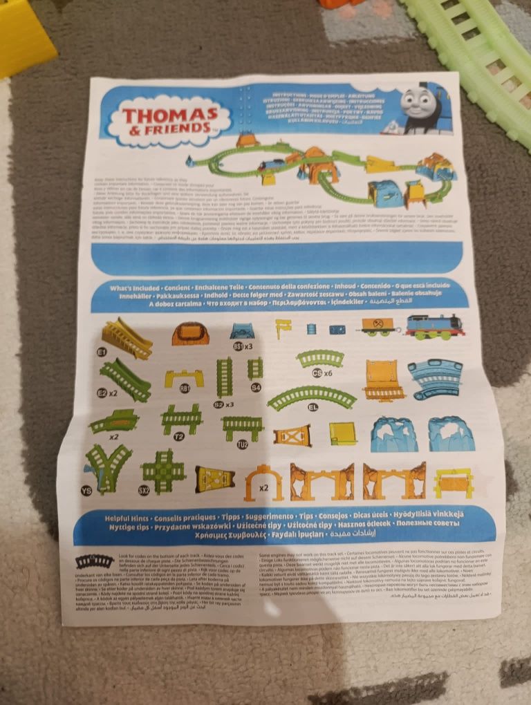 Tomek i przyjaciele. Kolejka i 2 lokomotywy z wagonami Thomas