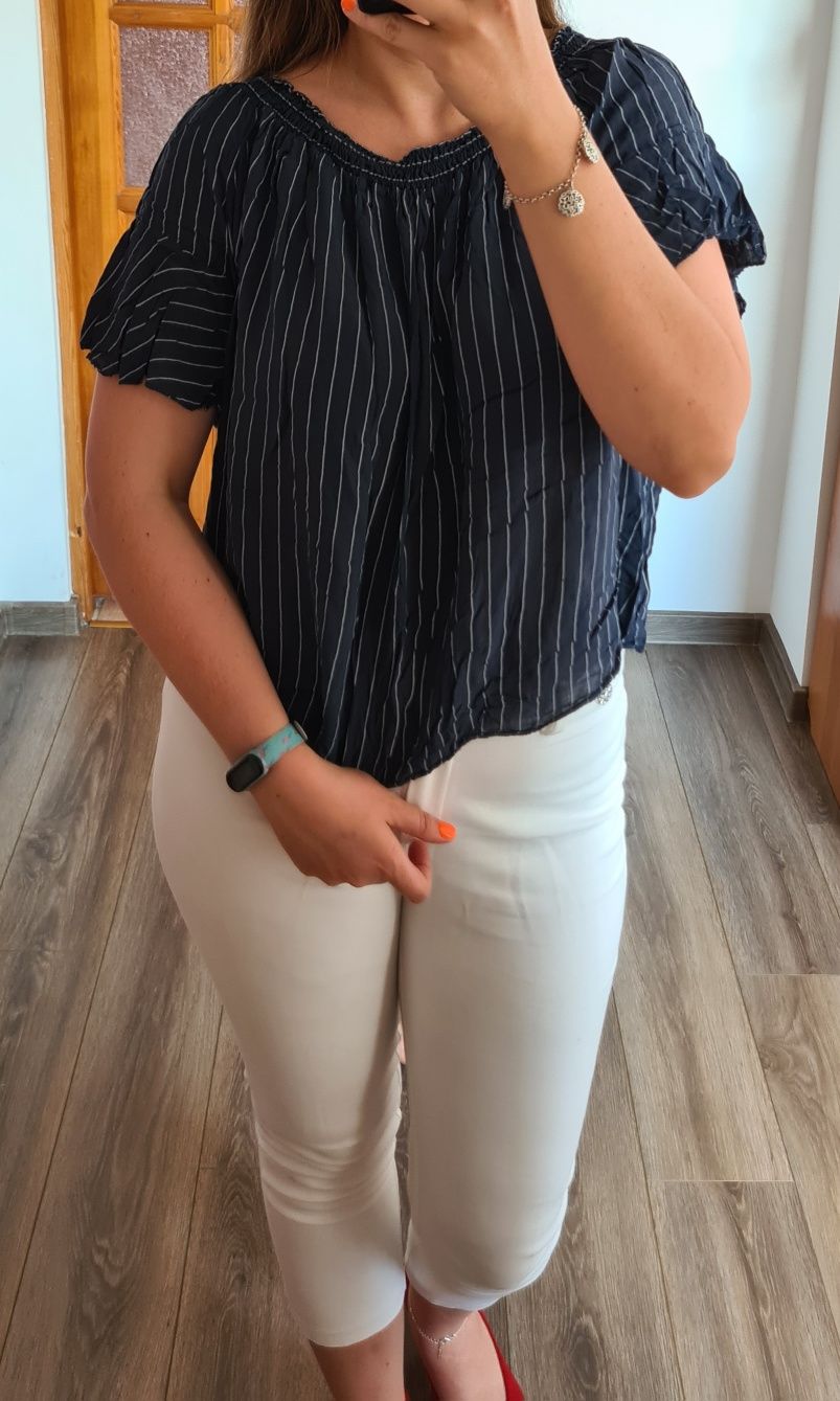 Cudna modna sexy seksowna hiszpanka bluzka na lato odkryte ramiona M L