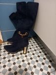 Botas azuis altas