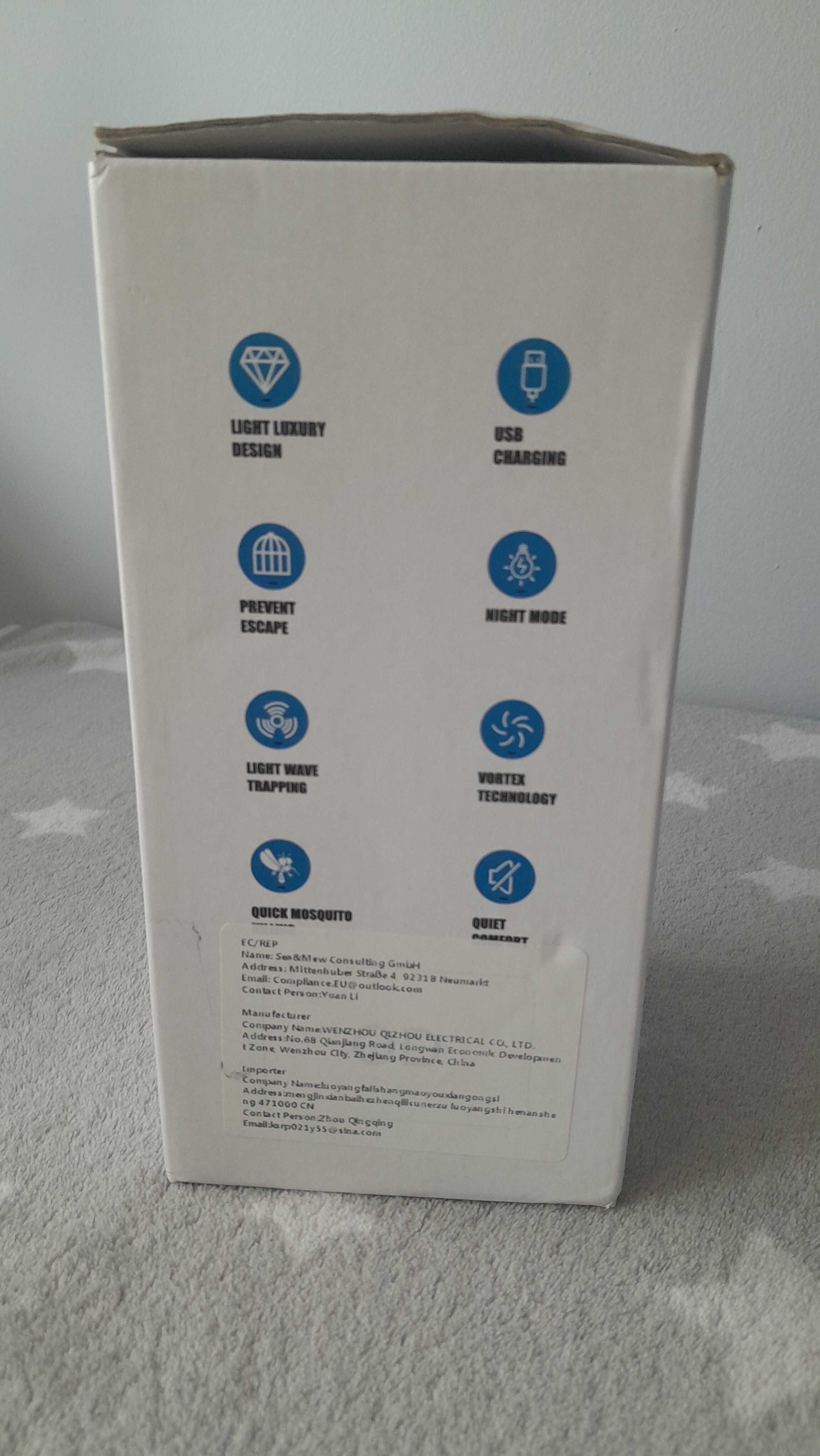 Lampa Owadobójcza UV na Komary USB Kolor Biały