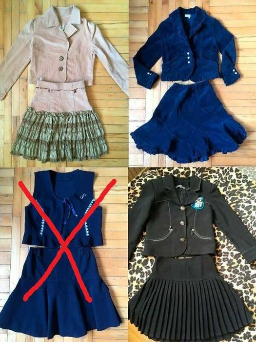 Костюм (піджак і спідниця), р 140-152