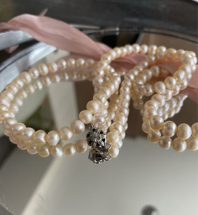 Комплект із натуральних перлів