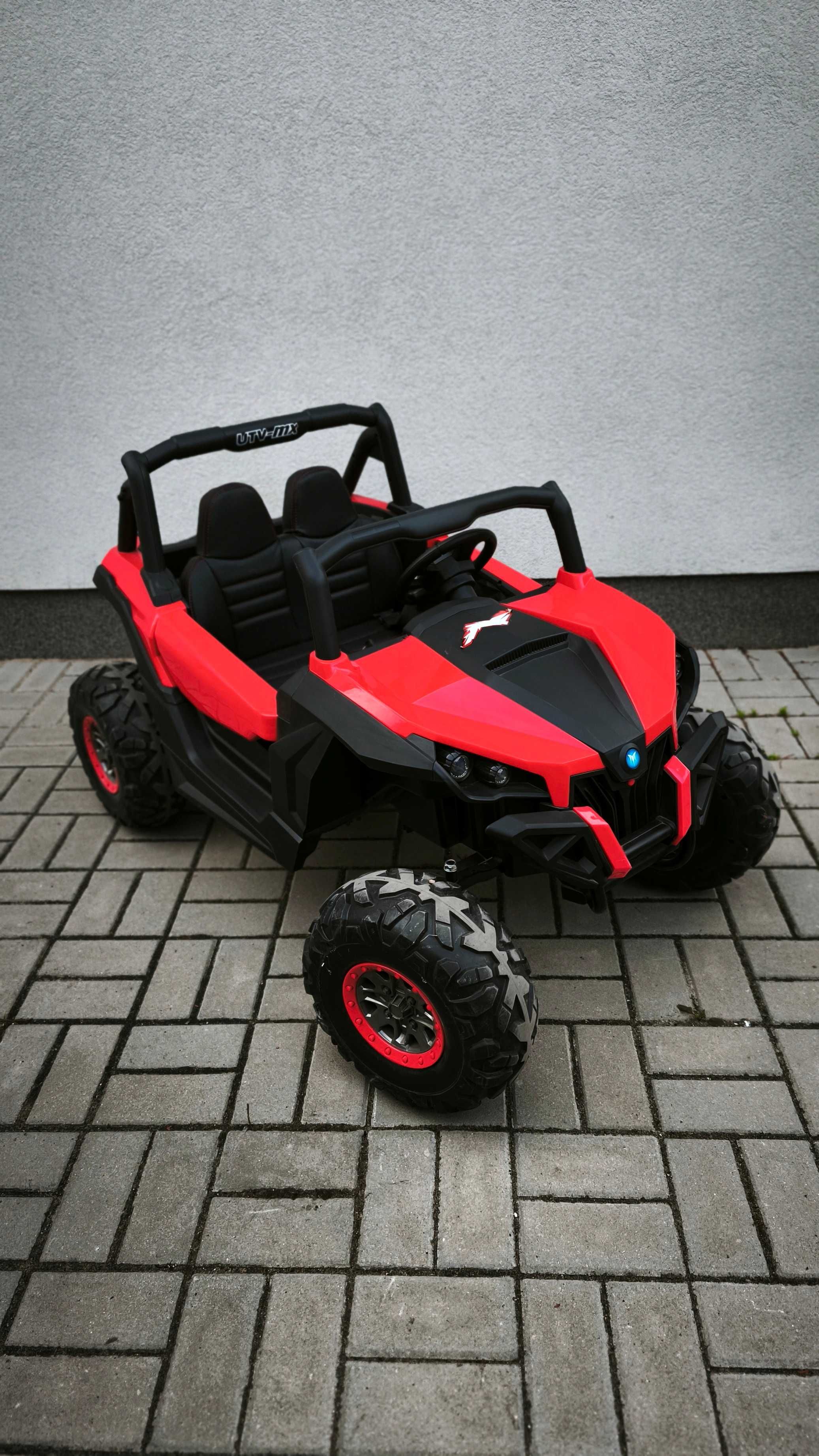 Auto elektryczne dwuosobowe Buggy Jeep SUV napęd 4x4 full LED pilot