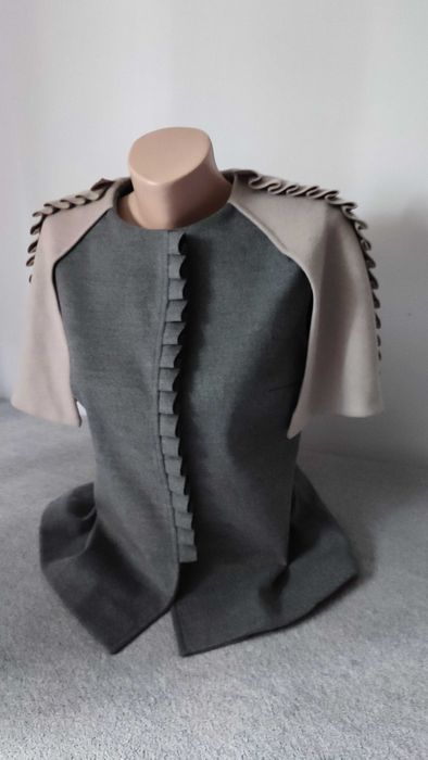 Bolerko damskie narzutka ozdobne marszczenie eleganckie