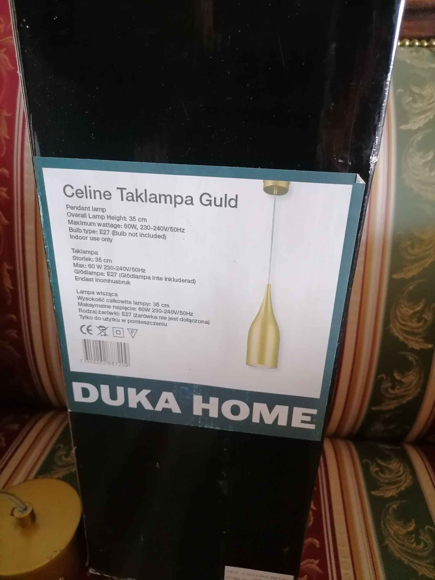 Żyrandol Celine taklampa guld z Duka