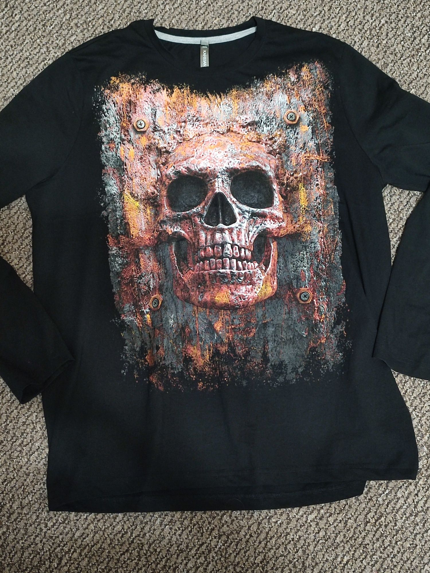 Nowy Longsleeve męski rozmiar XXL czaszka