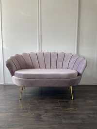 Sofa Muszelka stylowa kanapa do salonu tkaniny od ręki