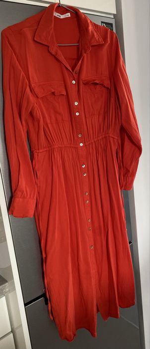 Czerwona sukienka Sinsay m wiskoza