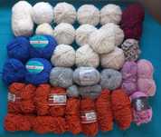 Wełna włóczka boucle bukla zestaw 2 kg
