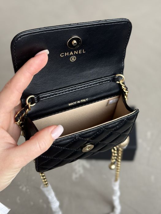 Сумка Chanel mini шкіра | чорна