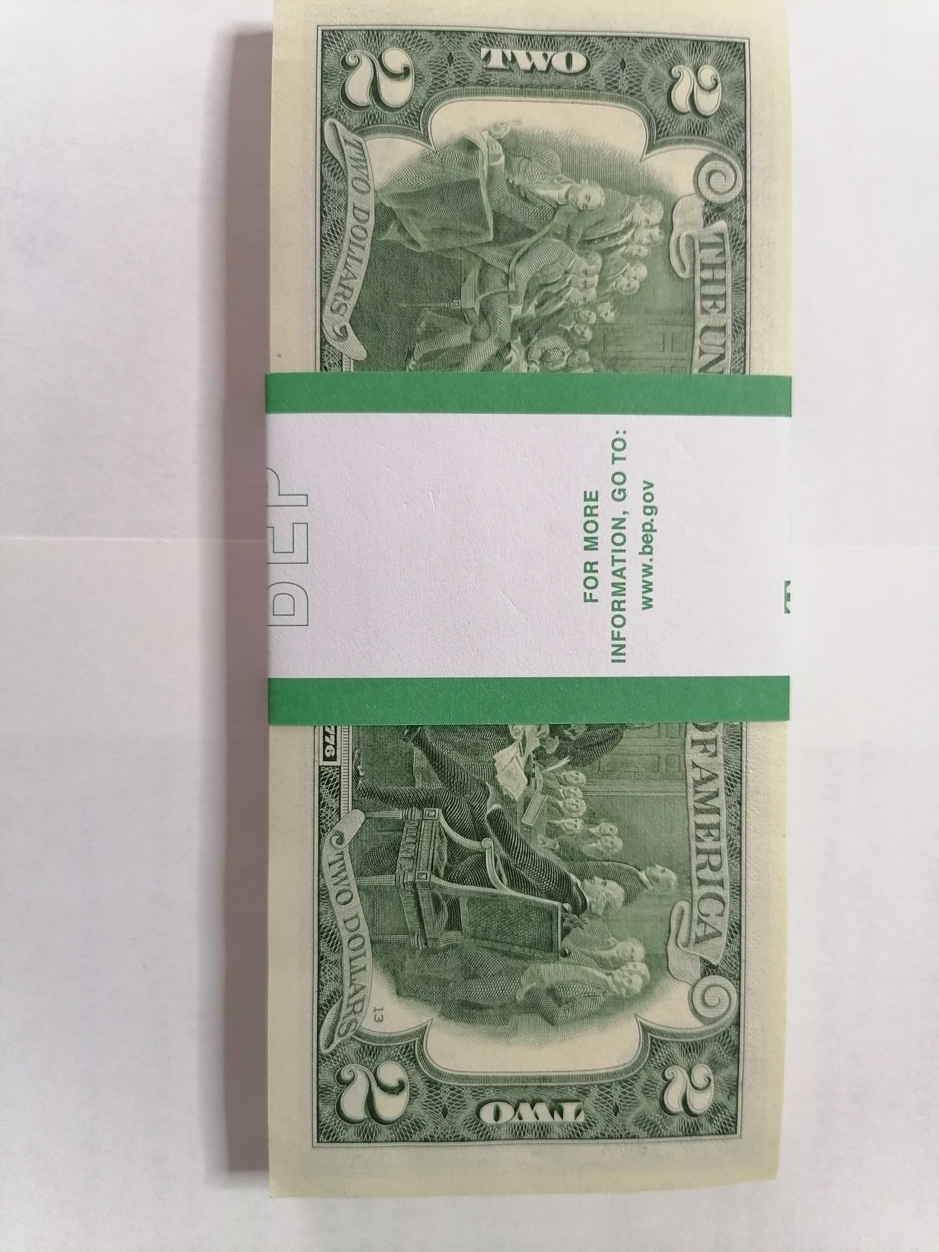 Dla kolekcjonera pakiet 100x 2$ stan bankowy.