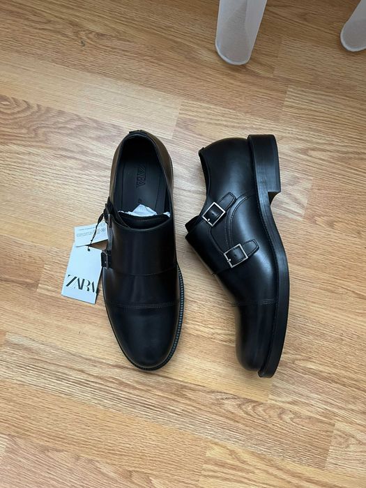 Шкіряні туфлі монки Zara 43