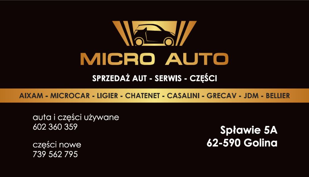 Zderzak przód Microcar MC1 MC2 Aixam Bellier Ligier Grecav Chatenet