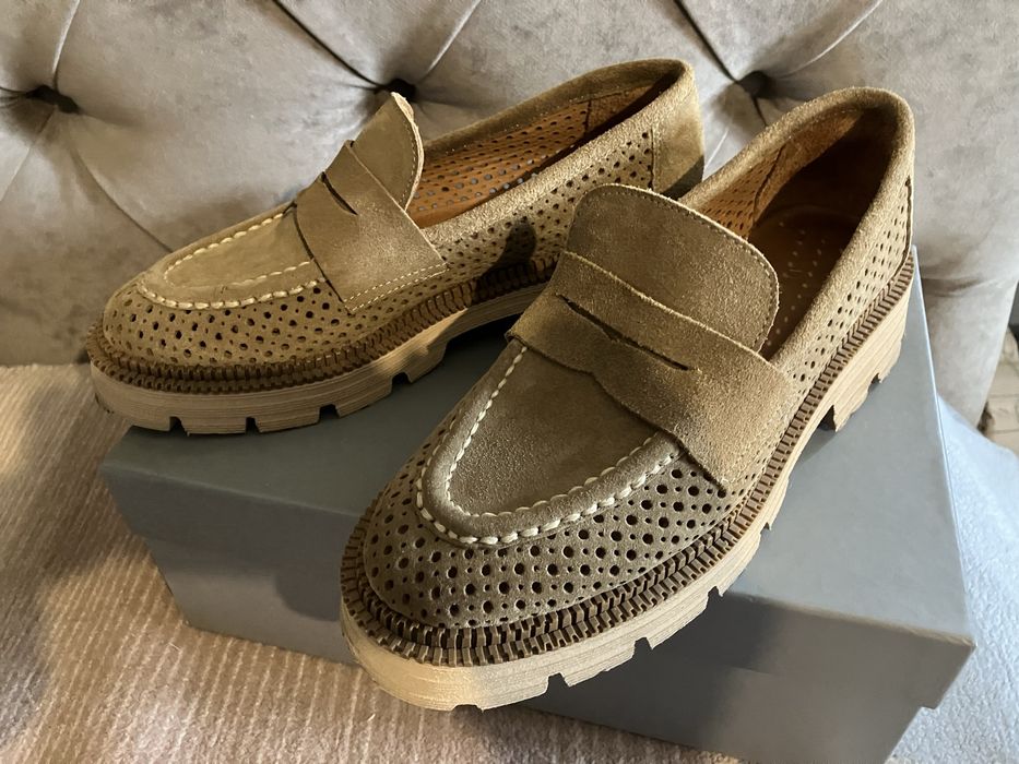 Туфлі (лофери) замшеві