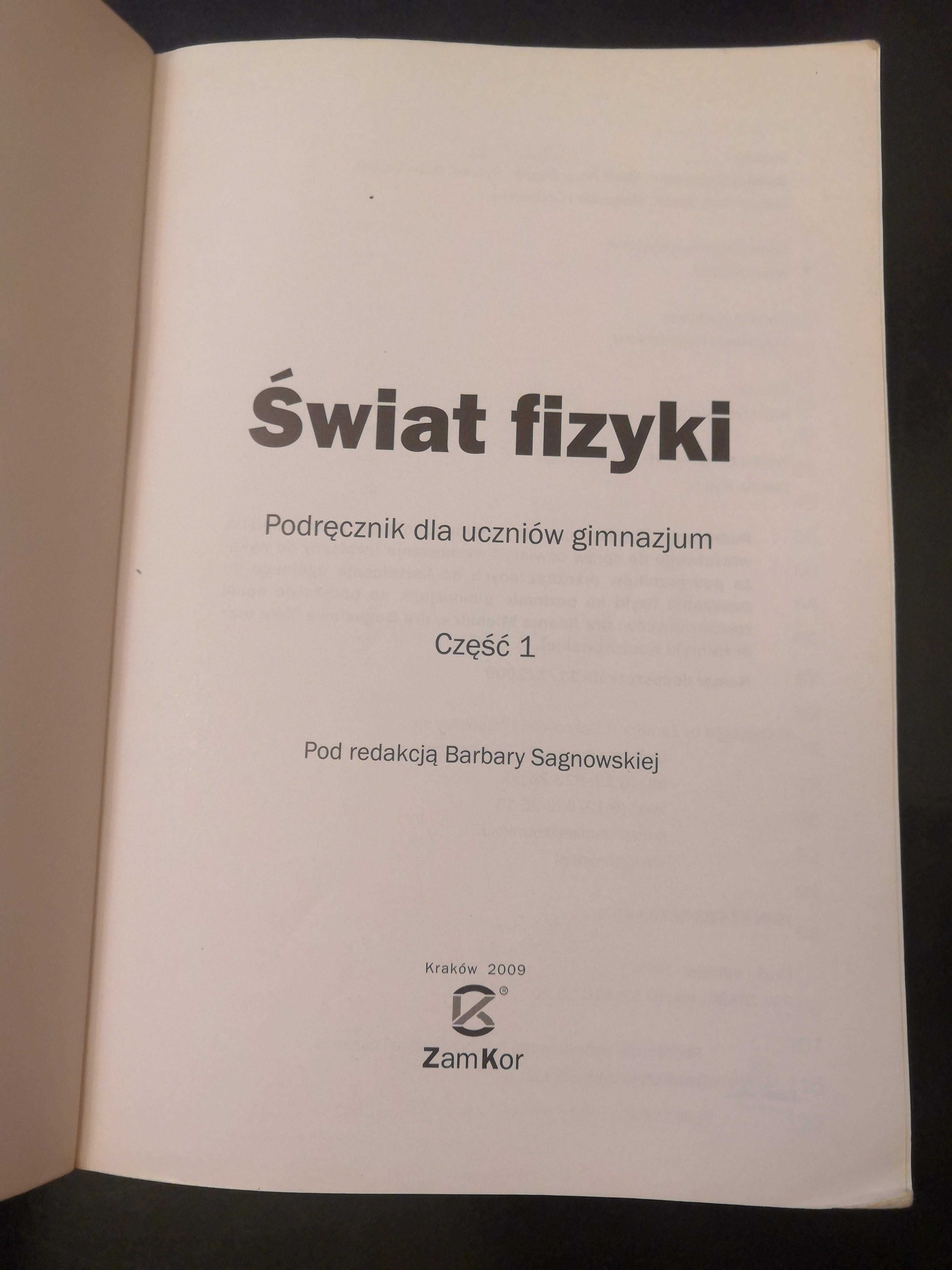 Podręcznik do fizyki "Świat Fizyki 1" ZamKor