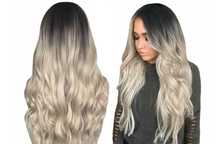 Peruka damska długie włosy ombre blond fale 65cm