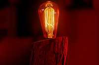 Drewniana lampa Edisona stołowa. regulacja jasnosci Loft lamp 40watt