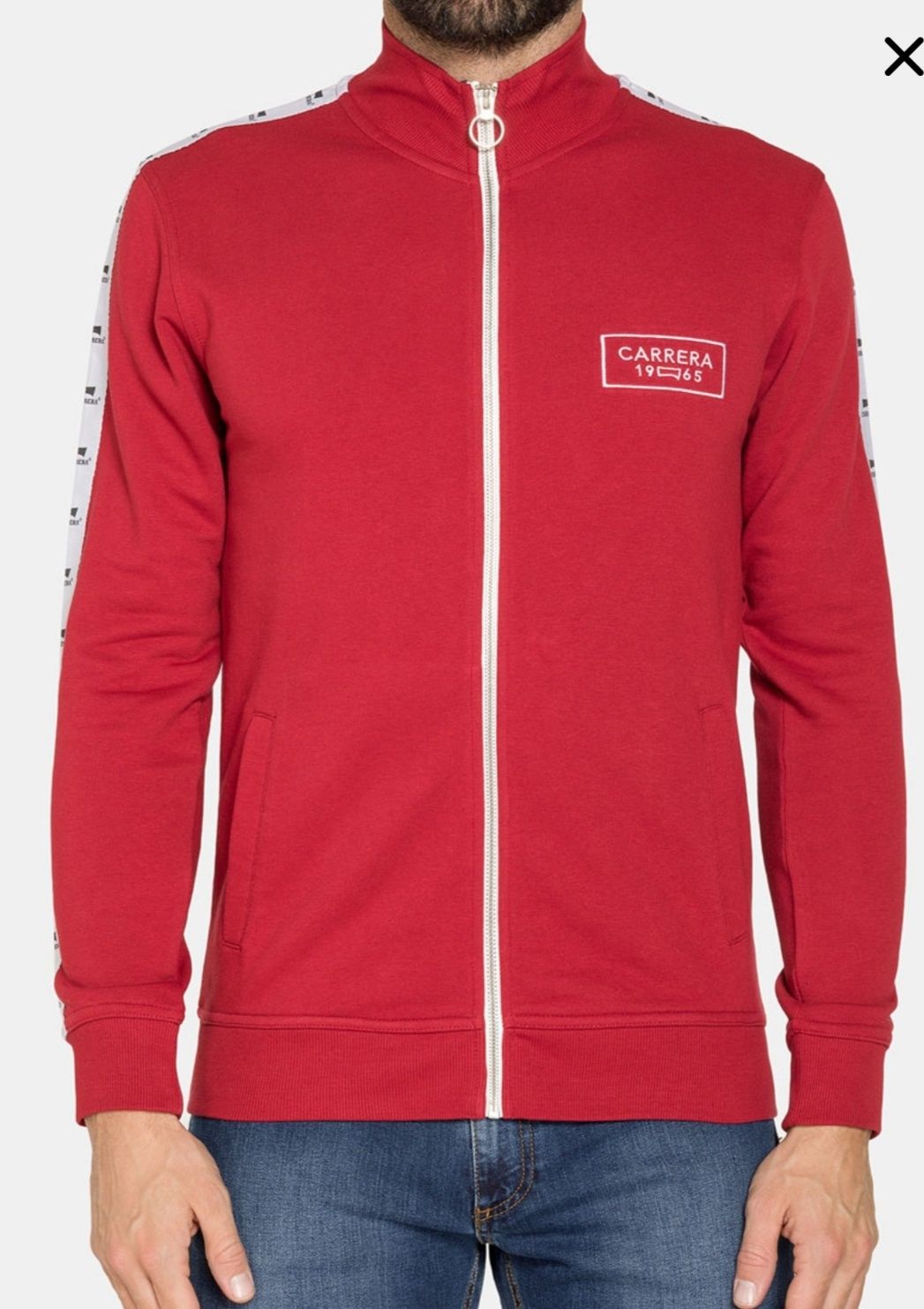 Super promoção: Casaco desportivo marca Carrera original vermelho