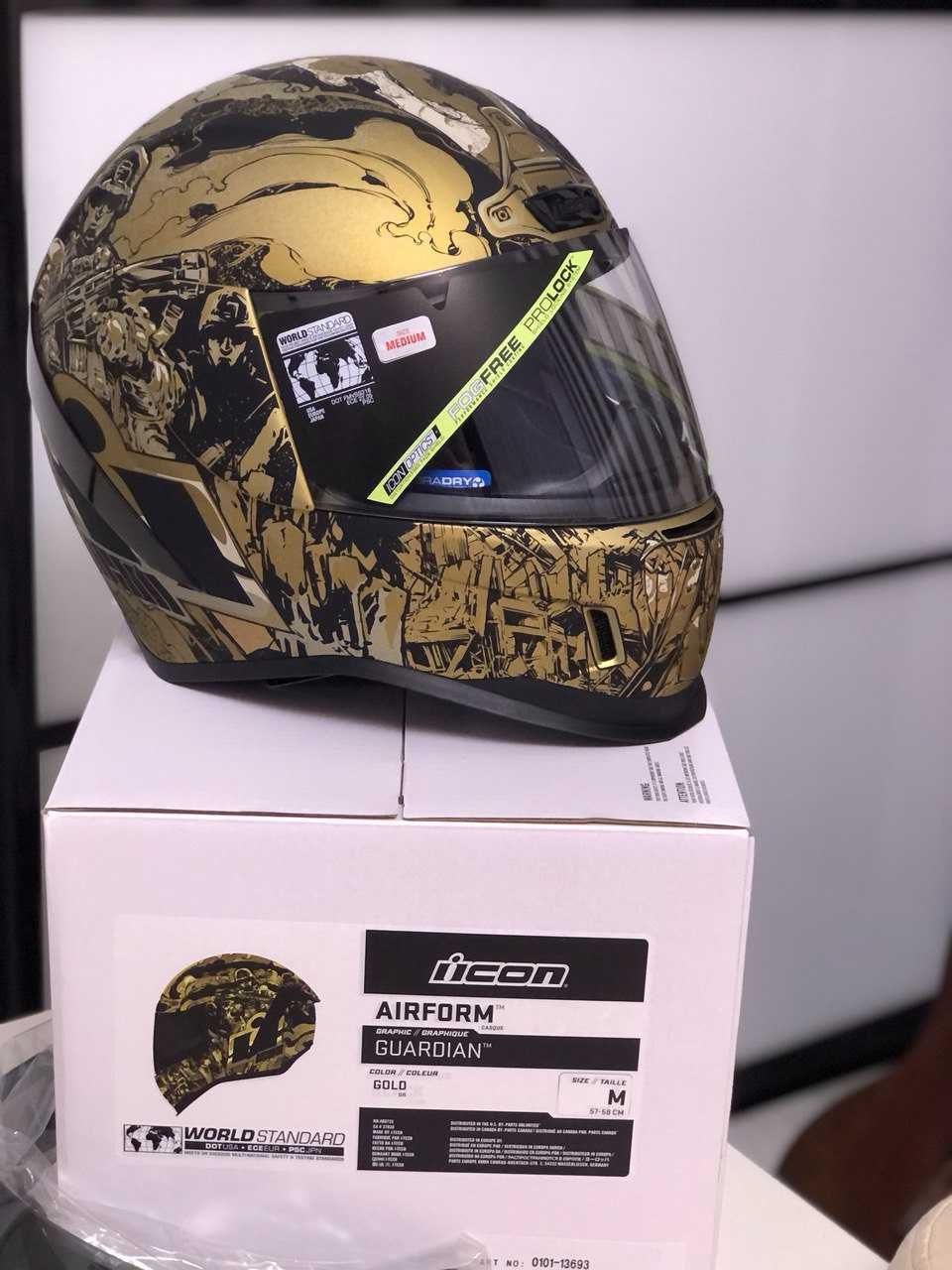 Шлем Icon Airform Armed Forces Очки, 2 Визора (Agv, Nolan, Shoei, HJC)