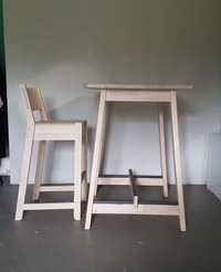 Stolik stół barowy z krzesłem Ikea