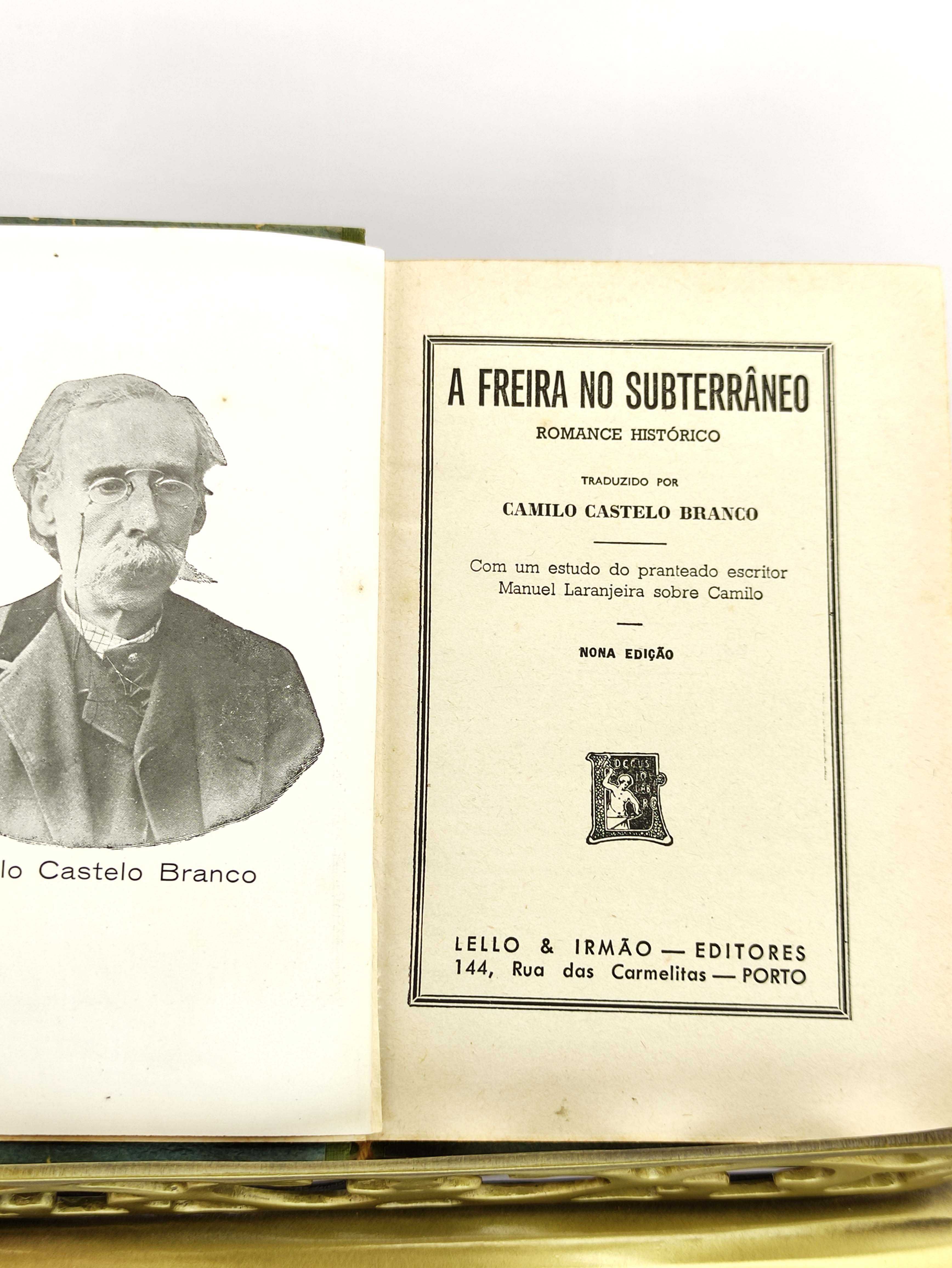 Livro "A Freira no Subterrâneo", Tradução de Camilo Castelo Branco