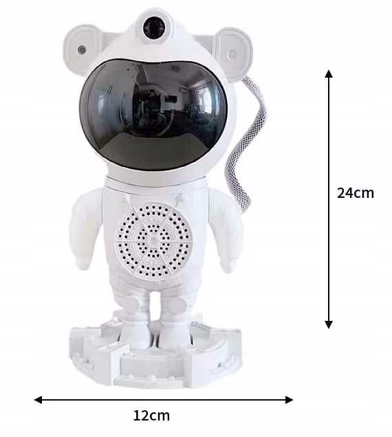 Lampka projektor BLUETOOTH PROJEKTOR Lampka Nocna ASTRONAUTA biały