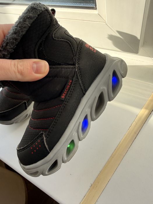 Зимові чоботи дитячі SKECHERS S-LIGHTS водонепроникні