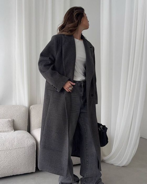 Жіноче пальто на підкаладці зимна кашемір