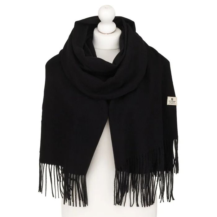 elegancki szalik w czarnym kolorze - peterson