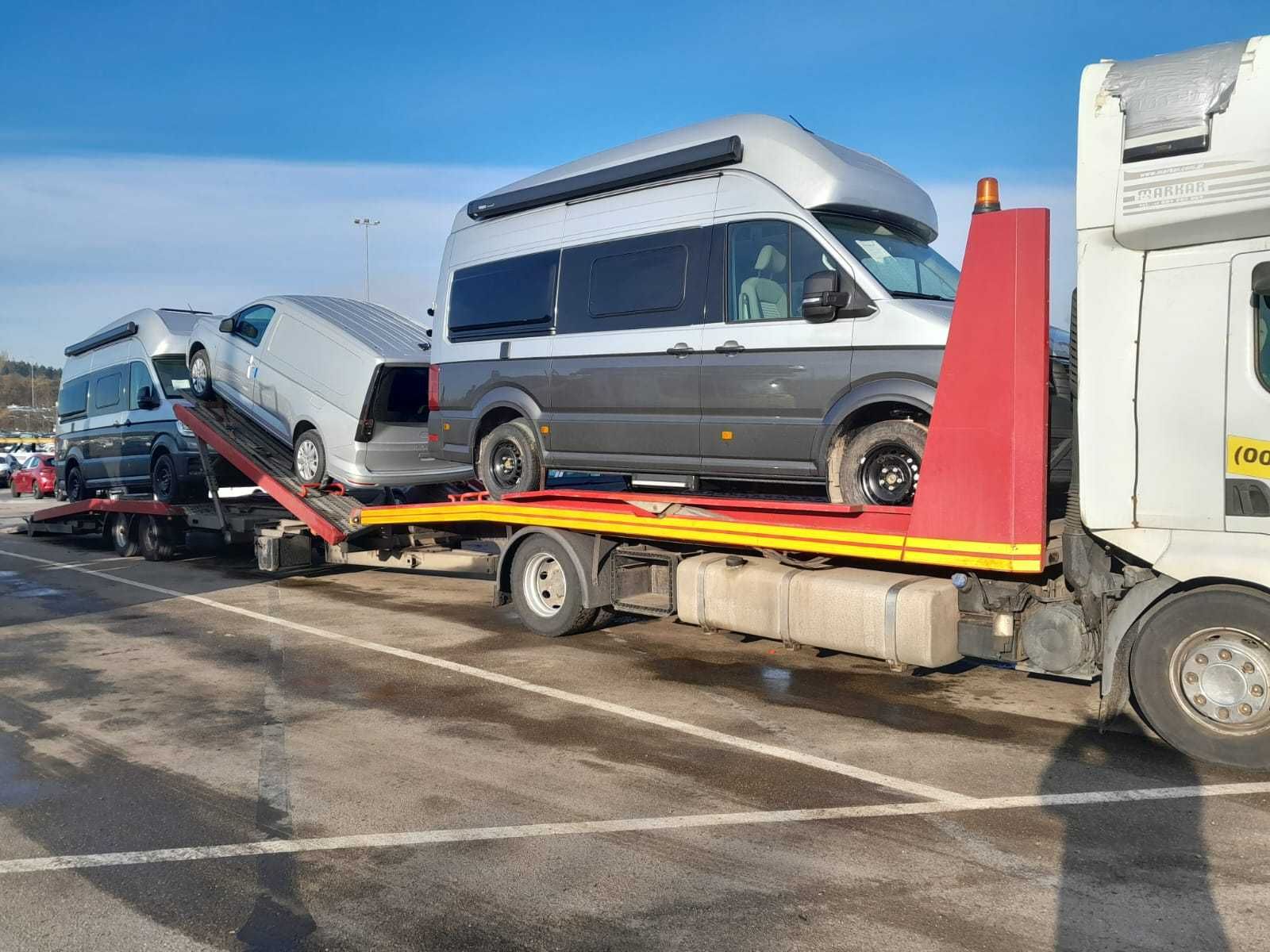 Transport SAMOCHODÓW  Osobowych i Busów Niemcy Holandia, Europa LAWETA