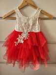 Sukienka tutu koronka czerwona tiulowa r. 80