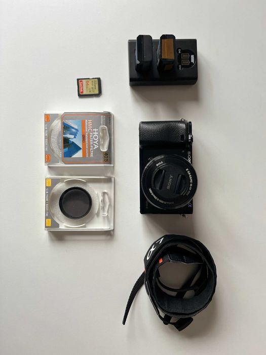 Sony A6000 + 16-50mm | 2x bateria | ładowarka | 2 filtry | karta64GB