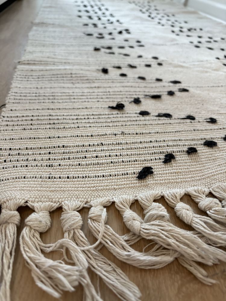 Kremowy chodnik boho 70 x 14O