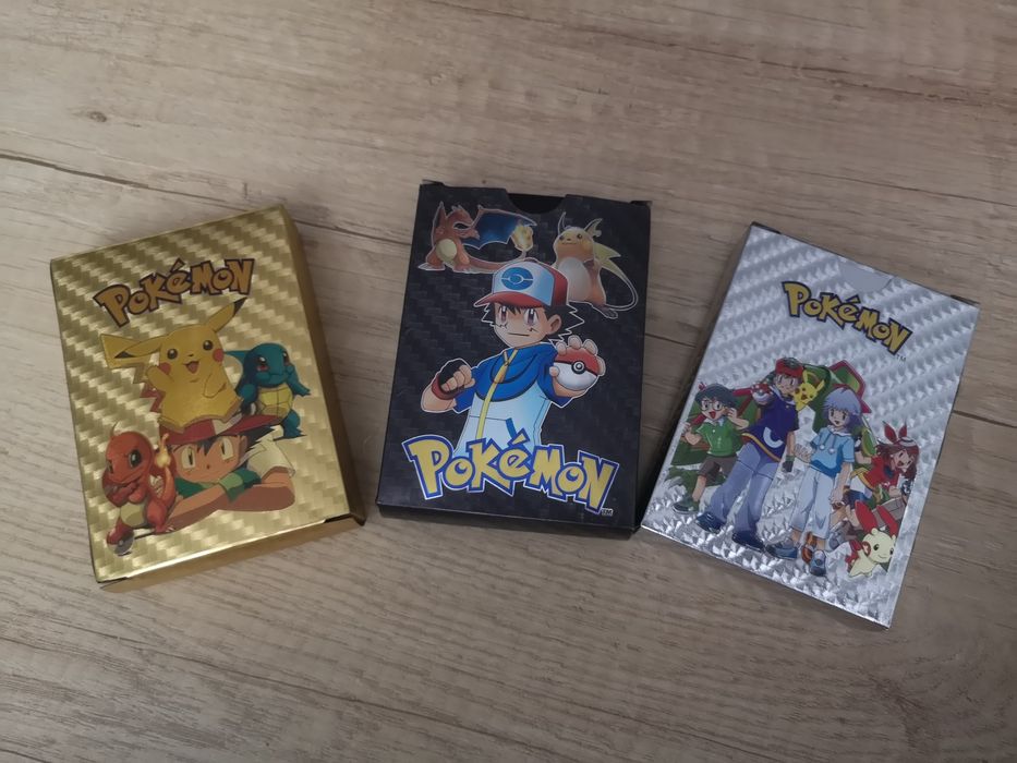 Karty pokemon zestaw złote czarne srebrne