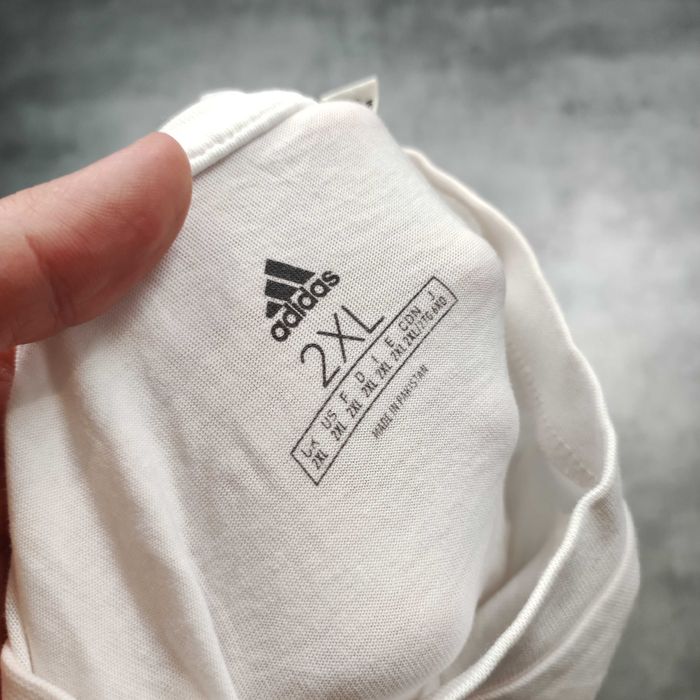 MĘSKA Koszulka PREMIUM Biała Duże Logo Bawełna Adidas Sportswear