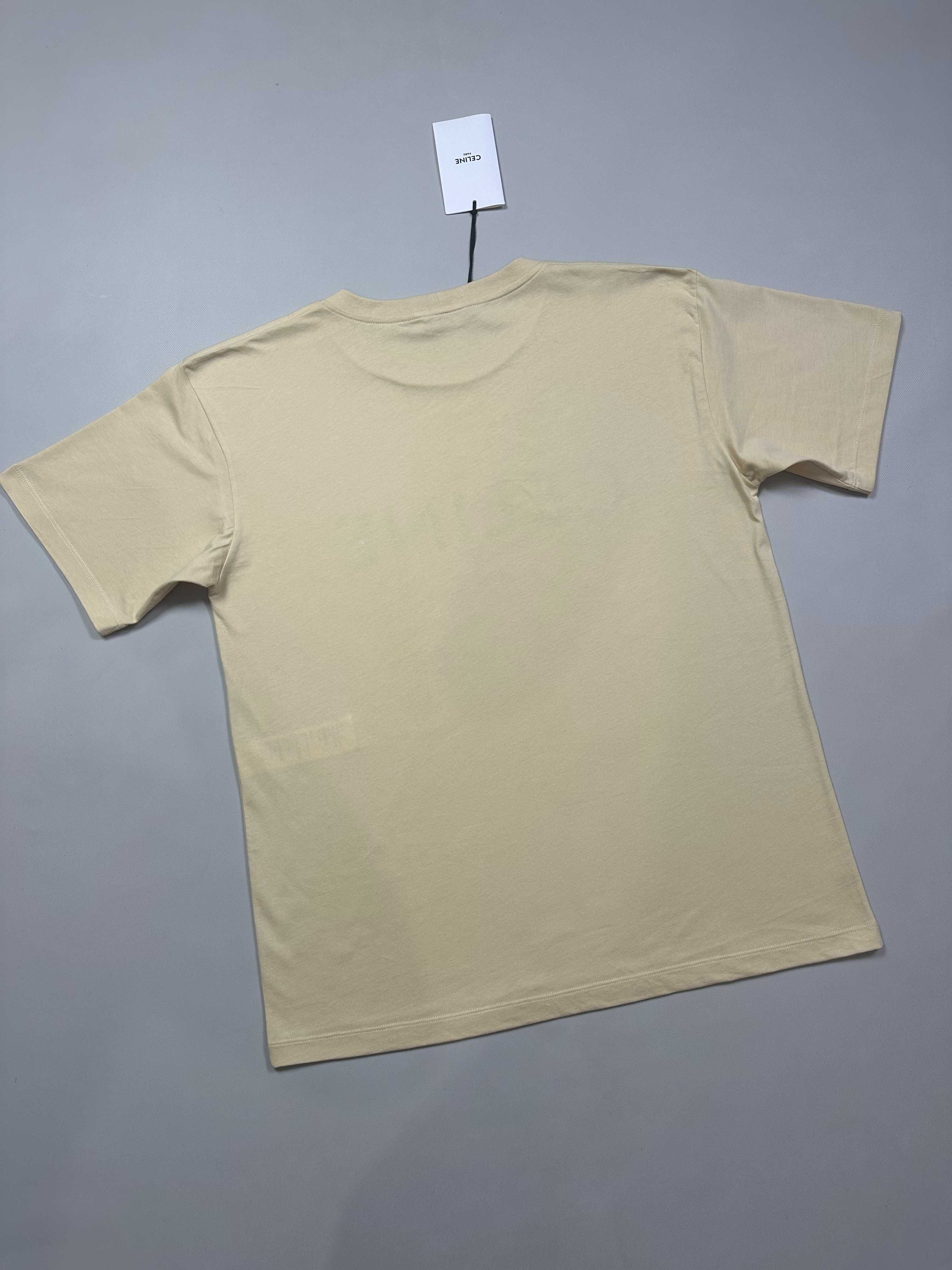 Футболка Celine Beige Cream Coton Tee regular fit футболка селин селін