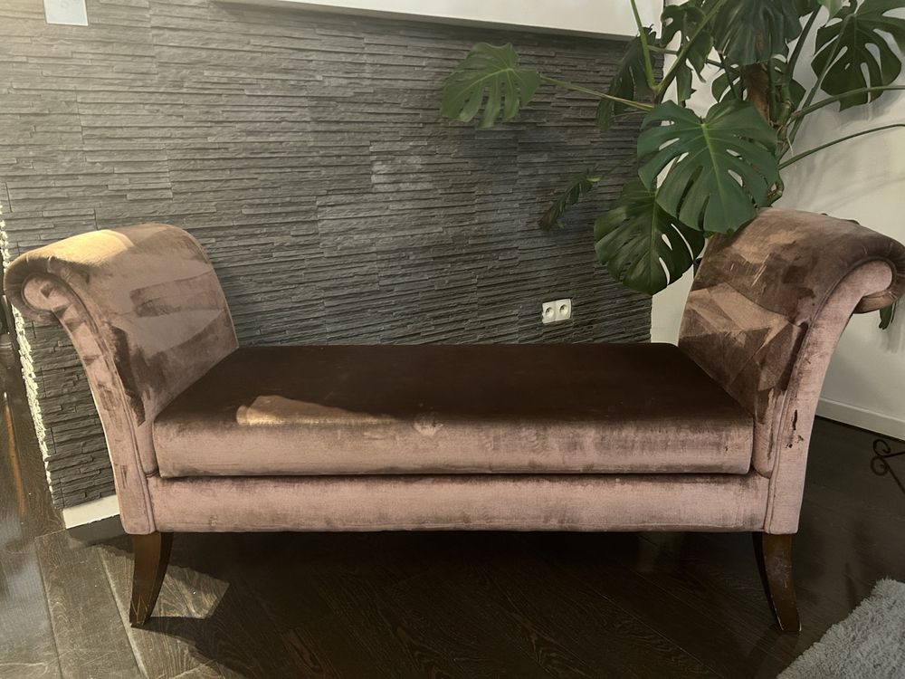 Stylowy Szezlong sofa z pojemnikiem