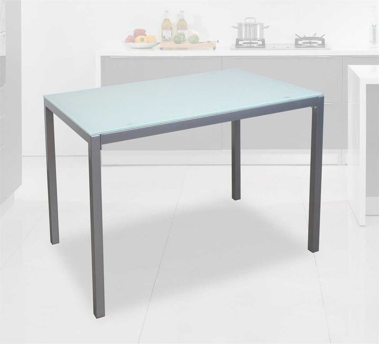 Mesa de cozinha / jantar em vidro 110x70 cm