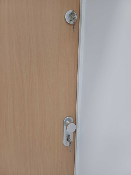 Drzwi poekspozycyjne wewnątrzklatkowe DGM stalowe OKAZJA