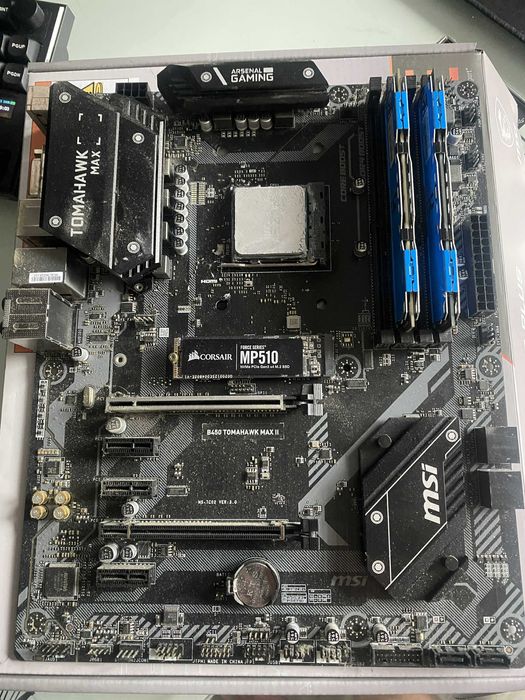 Płyta główna MSI B450 TOMAHAWK MAX II + Ryzen 7 3800X + 16GB RAM + NVM