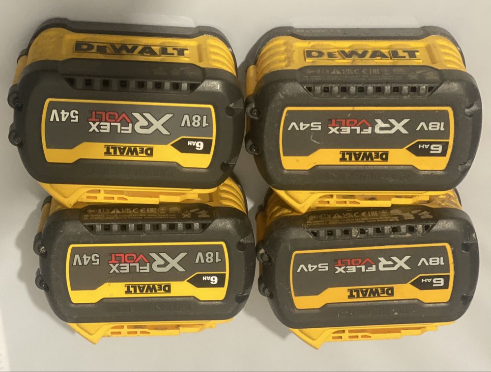 Akumulatory/ Baterię Dewalt Flexvolt-6ah-4szt