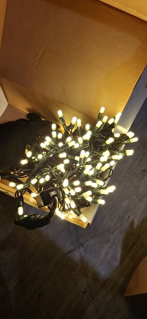 Sznur lampki choinkowe LED ciepły biały string light